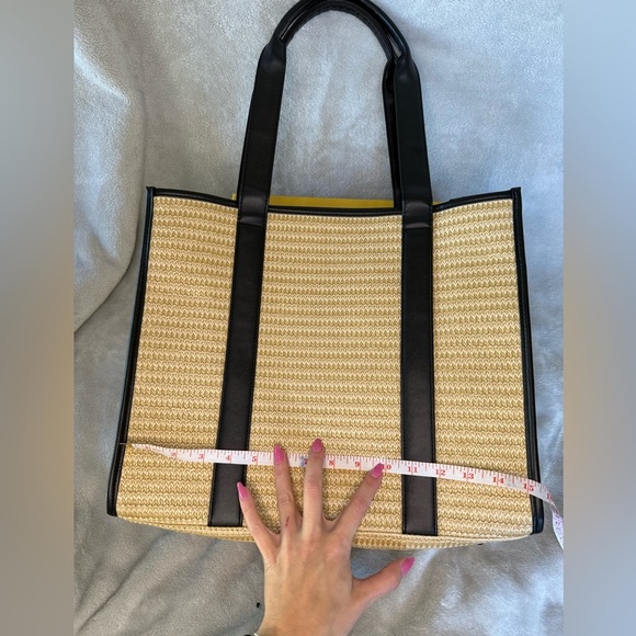 Tan Woven Tote Bag or Computer Bag - Picture 6 of 6